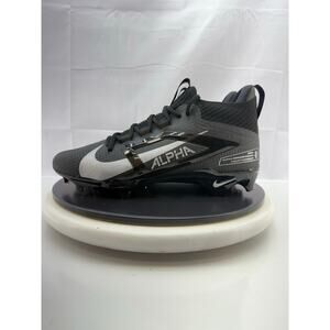 Nike Alpha Menace 4 Elite Men's Size 10 Black Silver Football Cleats FD7036-002